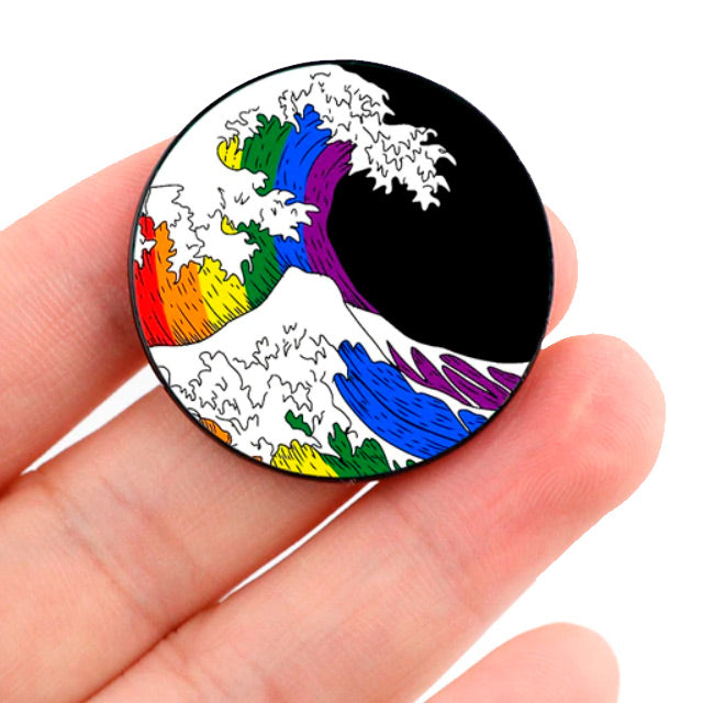 LGBTQ+ Pride Waves Pin